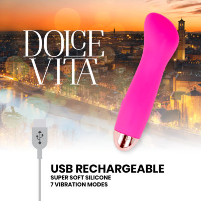 Dolce vita recarregável vibrador um pink 7 velocidades dolce vita caliente. Pt
