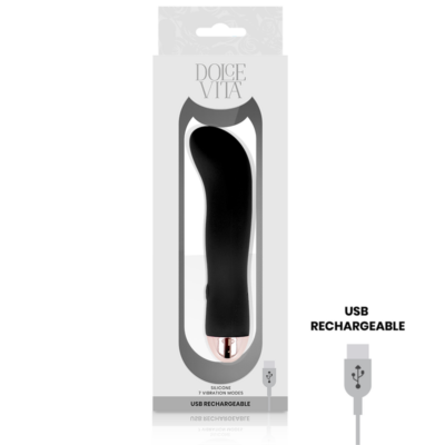 Vibrador recarregável dolce vita duas velocidades preto 7 dolce vita caliente. Pt