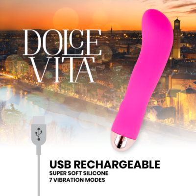 Vibrador recarregável dolce vita duas velocidades pink 7 dolce vita caliente. Pt