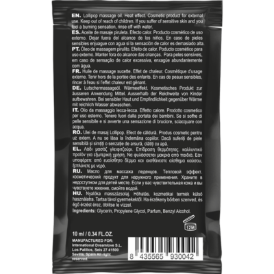 Alternative view of COQUETTE CHIC DESIRE LOLLIPOP BEIJÁVEL ÓLEO DE MASSAGEM SENSAÇÃO DE AQUECIMENTO 10 ML
