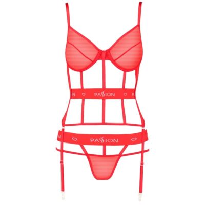 Alternative view of passion kyouka corset - red l / xl