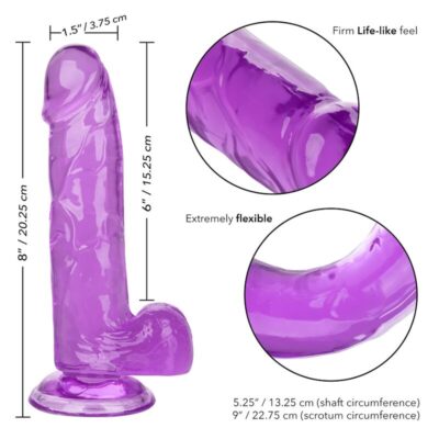 Calex size queen dildo - roxo 15,3 cm calexotics caliente. Pt