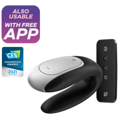 Satisfyer double fun partner vibrator - preto - image 3