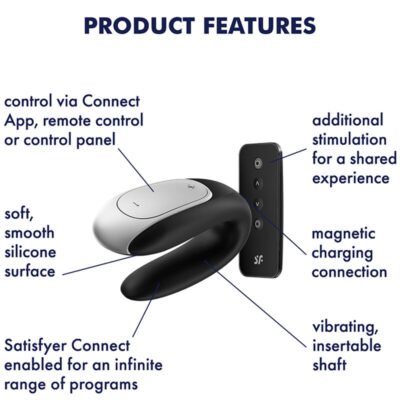 Satisfyer double fun partner vibrator - preto - image 8