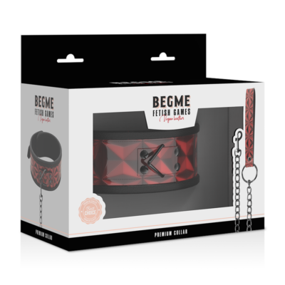 Colar de couro vegan premium da edição vermelha begme begme red edition caliente. Pt