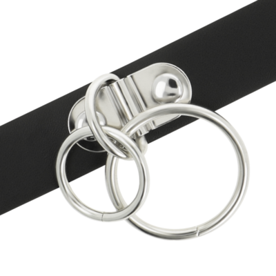 Coquette chic desire garganta artesanal couro vegano - anel duplo coquette accessories caliente. Pt