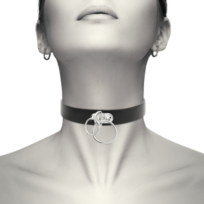Alternative view of COQUETTE CHIC DESIRE GARGANTA ARTESANAL COURO VEGANO - ANEL DUPLO