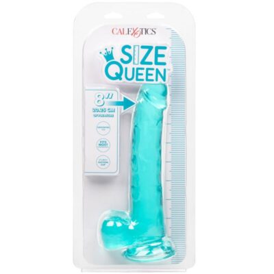 Dildo queen tamanho calex - azul 20,3 cm calexotics caliente. Pt