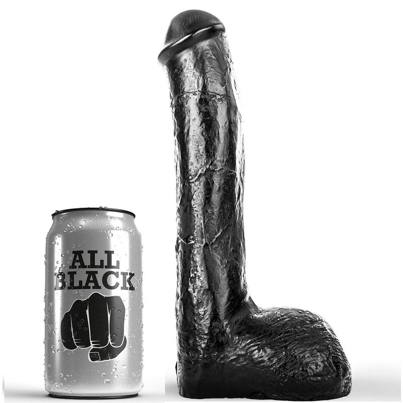 All black - pênis anal realista 23 cm all black caliente. Pt
