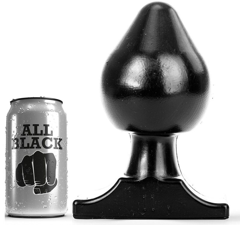 Tudo preto - plug anal 19 cm all black caliente. Pt