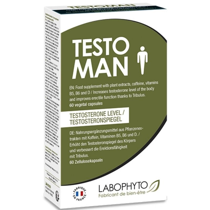 Suplemento alimentar de nível de testosterona de testônio 60 cap labophyto caliente. Pt