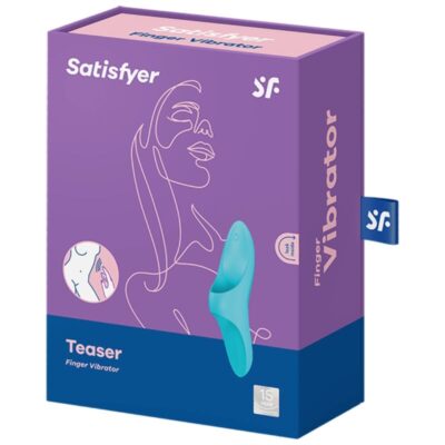 Vibrador de dedo satisfyer teaser - luz azul satisfyer vibrator caliente. Pt