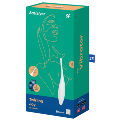 Satisfyer twirling joy clit tip vibrator - white satisfyer connect caliente. Pt