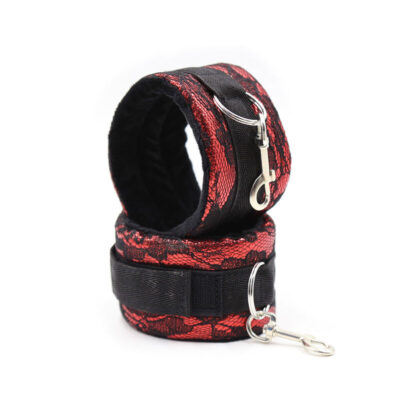 Ohmama fetish curto de veludo de renda de restrições de pulso nylon ohmama fetish caliente. Pt