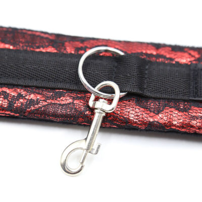 Ohmama fetish curto de veludo de renda de restrições de pulso nylon ohmama fetish caliente. Pt