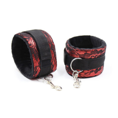 Ohmama fetish curto de veludo de renda de restrições de pulso nylon ohmama fetish caliente. Pt