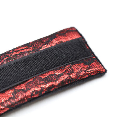 Ohmama fetish curto de veludo de renda de restrições de pulso nylon ohmama fetish caliente. Pt
