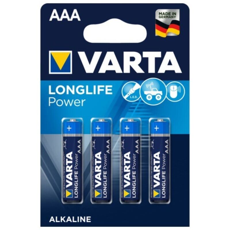 Bateria alcalina de potência varta longlife aaa lr03 4 unidade varta caliente. Pt