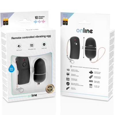 Ovo vibrante com controle remoto online - preto online caliente. Pt