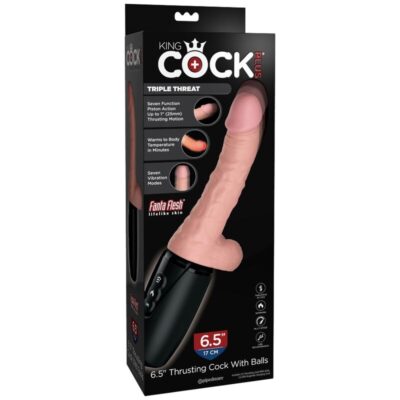King cock plus triplo ameaça - tom de pele claro king cock plus caliente. Pt