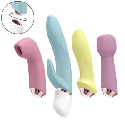 Satisfyer marvelous four - conjunto de vibrador e pulso de ar satisfyer air pulse caliente. Pt