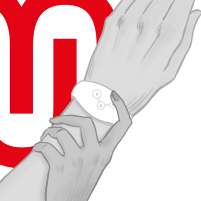 Watchme™ - relógio com tecnologia sem fio branco watchme caliente. Pt