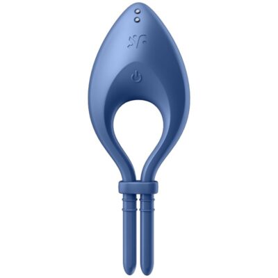 Alternative view of SATISFYER BULLSEYE RING VIBRATOR APP - BLUE