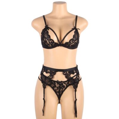 CONJUNTO SUBBLIME TRÊS PEÇAS SUTIÃ + CINTA LIGA + CALÇA L/XL 25 Conjunto subblime três peças sutiã + cinta liga + calça l/xl - image 10