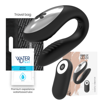 Alternative view of BRILLY GLAM WE LOVE VIBRADOR PARA CASAIS CONTROLE REMOTO PRETO