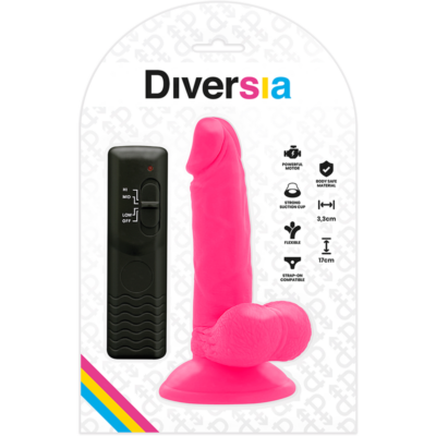 Diversia flexível vibração vibração 17 cm - rosa diversia caliente. Pt