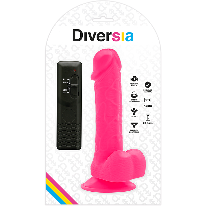DIVERSIA VIBRAÇÃO FLEXÍVEL DIVERSIA 20,5 CM - ROSA 8 Diversia vibração flexível diversia 20,5 cm - rosa - image 8