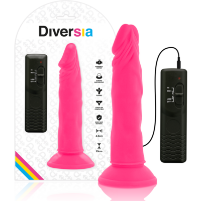 Alternative view of DILDO FLEXÍVEL DIVERSIA COM VIBRAÇÃO 23 CM - ROSA