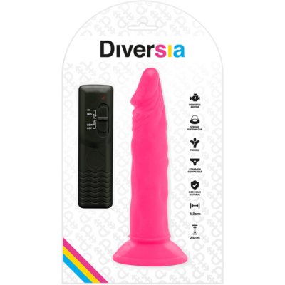 Dildo vibrante flexível diversia 23 cm - rosa diversia caliente. Pt