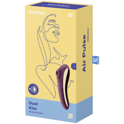 Satisfyer dual kiss air pulse vibrator - wine red satisfyer air pulse caliente. Pt