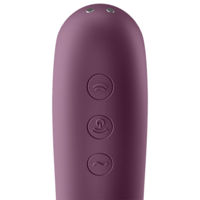 Satisfyer dual kiss air pulse vibrator - wine red satisfyer air pulse caliente. Pt