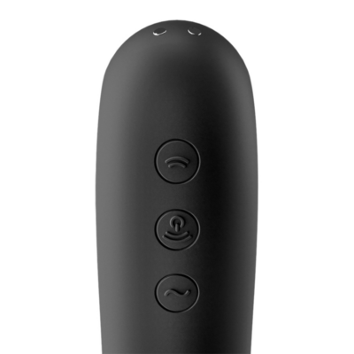 Satisfyer dual kiss air pulse vibrator - black satisfyer air pulse caliente. Pt