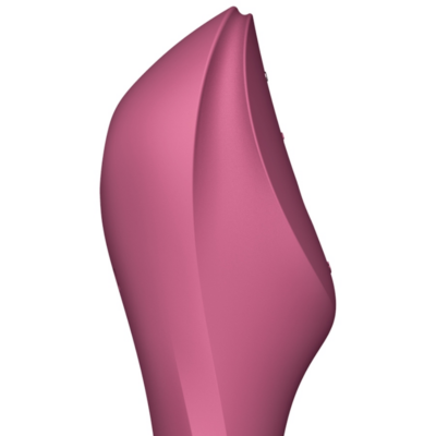 Alternative view of SATISFYER CURVY TRINITY 3 AIR PULSE VIBRADOR - VERMELHO