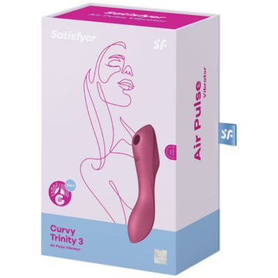 SATISFYER CURVY TRINITY 3 AIR PULSE VIBRADOR - VERMELHO 5 Satisfyer curvy trinity 3 air pulse vibrador - vermelho satisfyer air pulse caliente. Pt