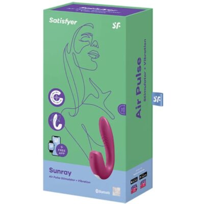 APLICATIVO ESTIMULADOR E VIBRADOR SATISFYER SUNRAY - VERMELHO 6 Aplicativo estimulador e vibrador satisfyer sunray - vermelho - image 3
