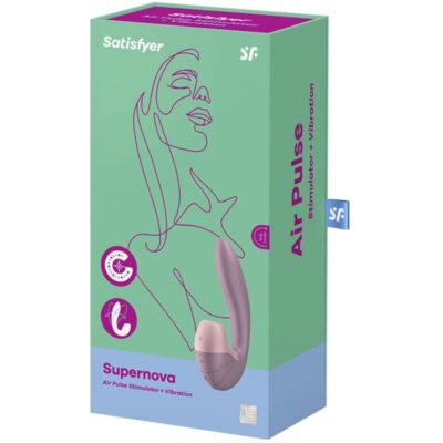 Satisfyer supernova air pulse stimulator & vibration - pink satisfyer air pulse caliente. Pt