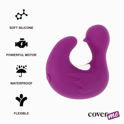 Alternative view of COVERME VIBRATOR DUCKYMANIA PURPLE