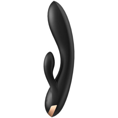 Alternative view of SATISFYER DOUBLE FLEX VIBRATOR APP - BLACK