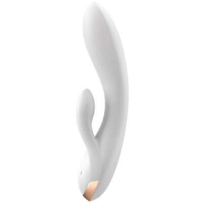 Alternative view of SATISFYER DOUBLE FLEX VIBRATOR APP - WHITE