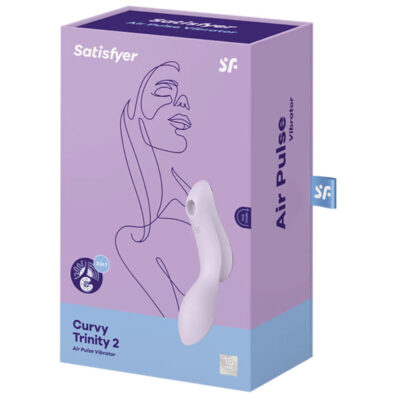 Estimulador e vibrador satisfyer curvy trinity 2 - roxo - image 4