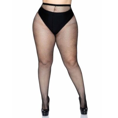 Meia-calça leg avenue fishnet plus tamanho leg avenue hosiery caliente. Pt