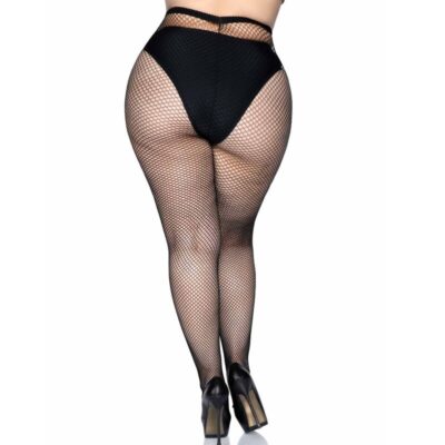 Meia-calça leg avenue fishnet plus tamanho leg avenue hosiery caliente. Pt