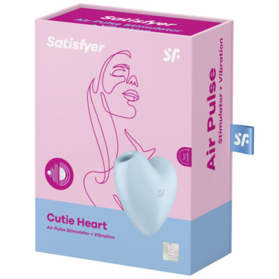 ESTIMULADOR E VIBRADOR CARDÍACO SATISFYER BONITO - AZUL 7 Satisfyer cutie heart air pulse stimulator & vibrator - blue satisfyer air pulse caliente. Pt