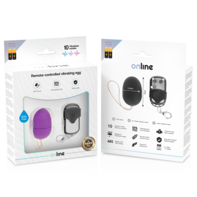 Ovo vibrante de controle remoto online - roxo online caliente. Pt