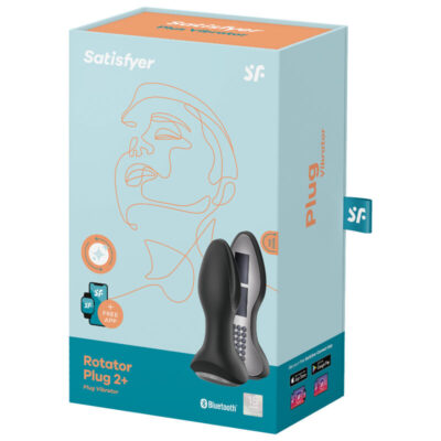 Satisfyer rotator plug 2+ vibrating plug app - black satisfyer connect caliente. Pt
