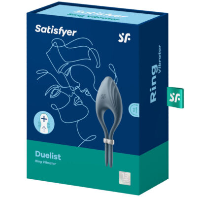 VIBRADOR DE ANEL DUELISTA SATISFYER - CINZA 7 Vibrador de anel duelista satisfyer - cinza satisfyer ring caliente. Pt